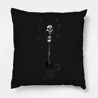 Skull, light bulb, lamp, jms art Pillow