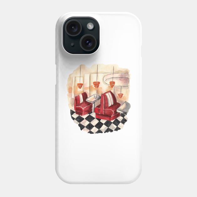 Retro Drive In Pattern Phone Case by crazycanonmom