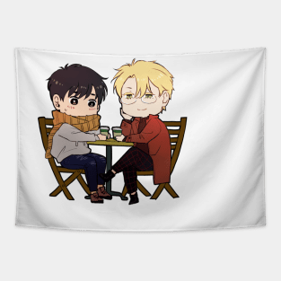 Banana Fish - Chibi Ash and Eiji at the Cafe Tapestry