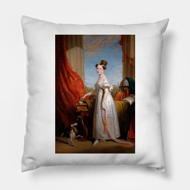 Portrait of Princess Victoria of Kent (1819-1901), later Queen Victoria - Unknown Pillow by themasters