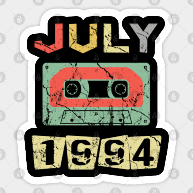 July 1996 Unique Tee Gift Vintage 26th Birthday Decorations Him Her Amazing Birthday Gift Unique Idea Gift Sticker Teepublic