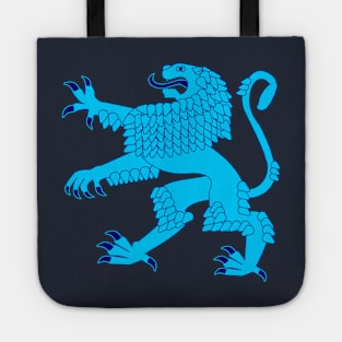 Heraldic Rampant Lion (Azure Blue) Tote