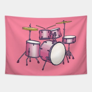 Pink drum kit Tapestry