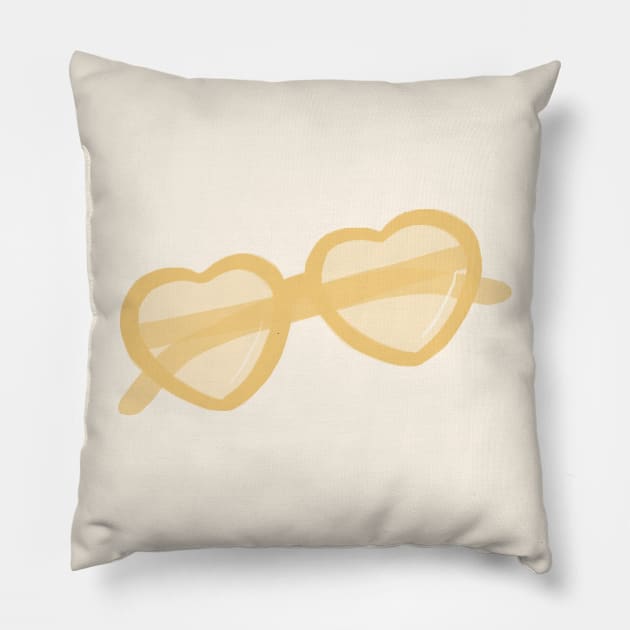 Heart Sunnies - Yellow Pillow by littlemoondance