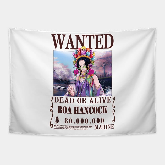 Boa Hancock One Piece Wanted Tapestry by Teedream