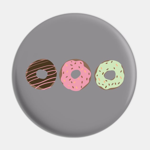 Cute Donuts Glaze Sprinkles Pink Chocolate Green Pin by kristinedesigns