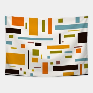 Blocks Colors Retro 70s Mid Century Tapestry