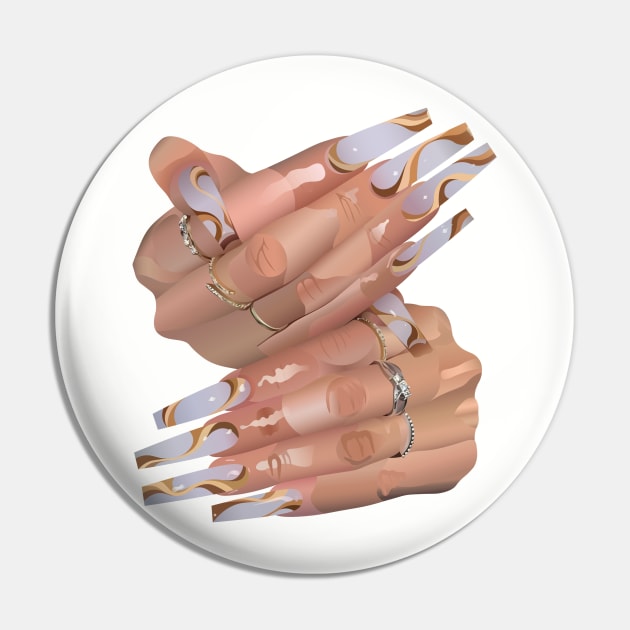 Wavy Acrylic Nails Pin by emiliapapaya