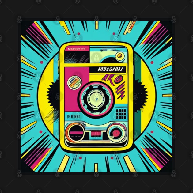 80s Music Retro Vintage Walkman by musicgeniusart