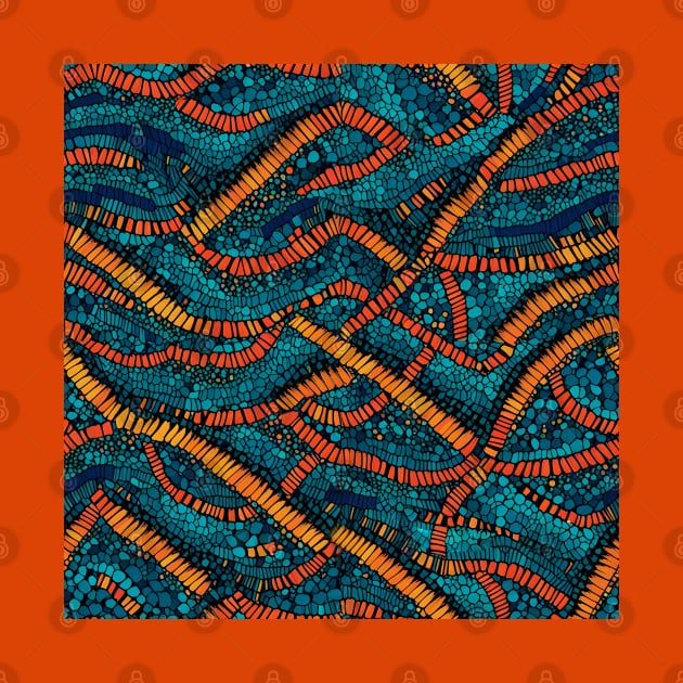 Earthworm Fabric Pattern by AlexBRD
