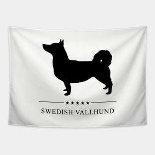 Swedish Vallhund Black Silhouette Tapestry