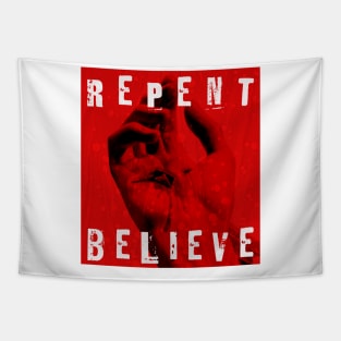 Repent & Believe Tapestry