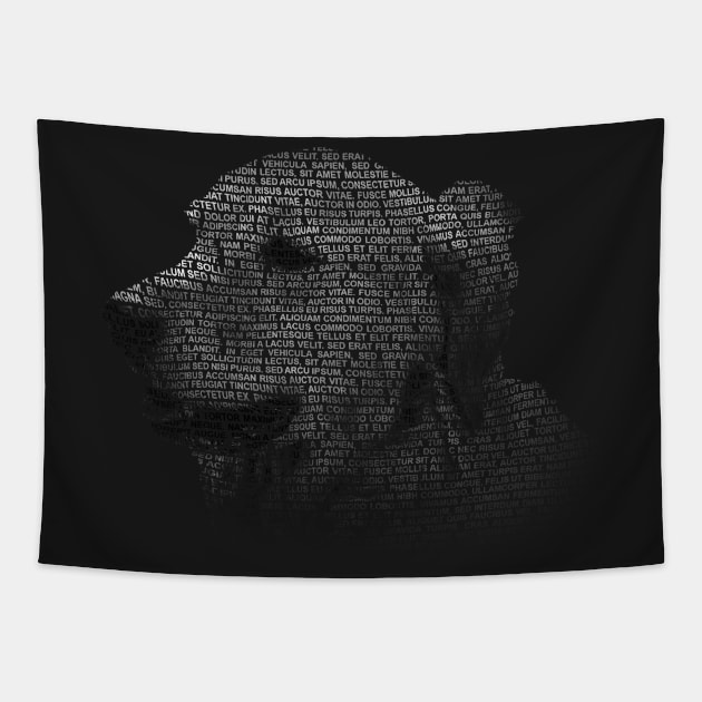 Golden retriever Text Portrait Tapestry by test26