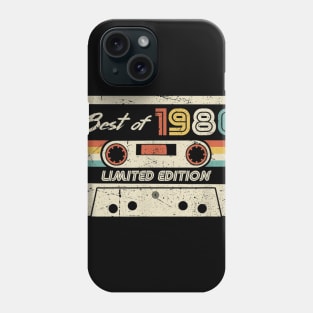 Vintage 1980 Best Of 1980 40th birthday Retro Cassette 40 yo Phone Case