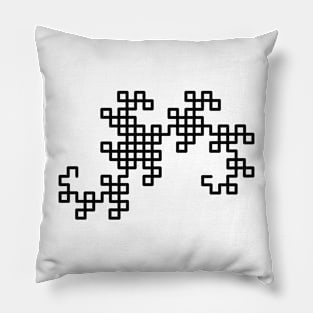 Dragon Curve Fractal Pillow