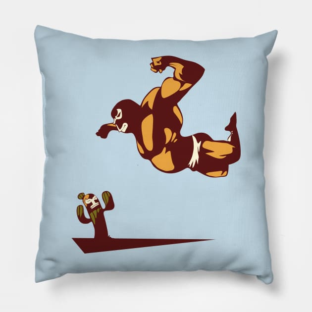 Luchadores never give up! Pillow by spike00