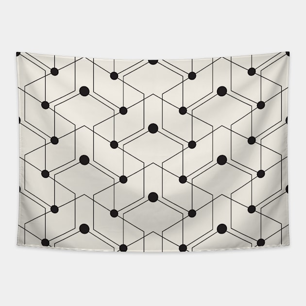 Abstract geometric pattern Tapestry by Vilmos Varga