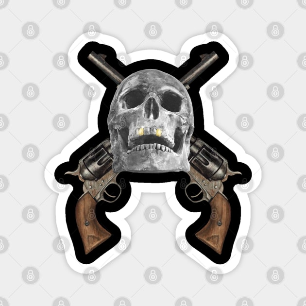 Skull n Pistols Magnet by idrockthat