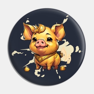 golden piggy bank Pin