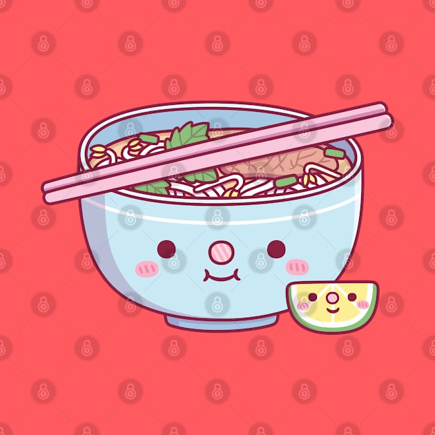 Cute Pho Rice Noodle And Lime Doodle by rustydoodle