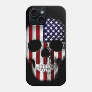 American Patriot  Flag Skull Phone Case