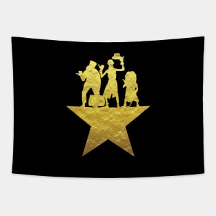 Hitchhiking Ghosts Hamilton Star Mashup Purple and Gold Tapestry