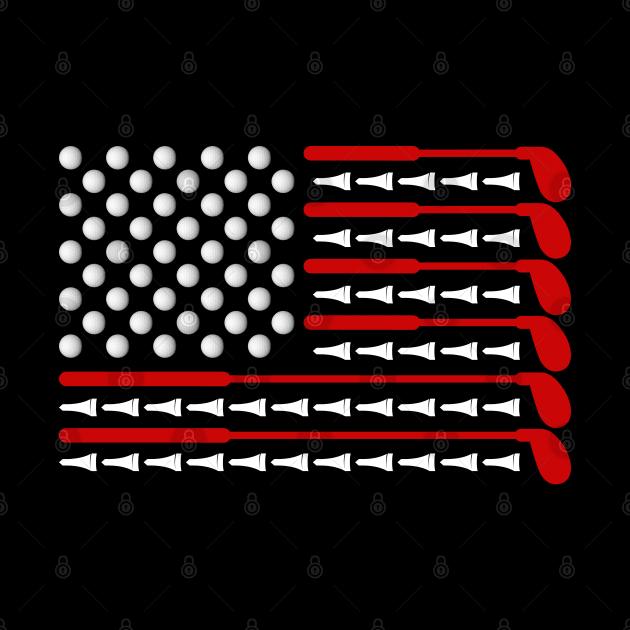 Golf USA Flag Father Day by Hassler88