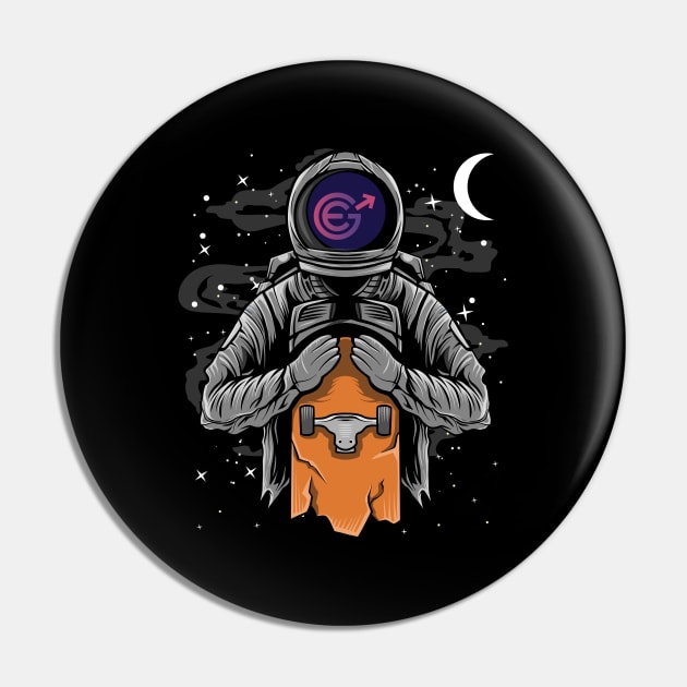 Astronaut Skate Evergrow Crypto EGC Coin To The Moon Crypto Token Cryptocurrency Wallet Birthday Gift For Men Women Kids Pin by Thingking About