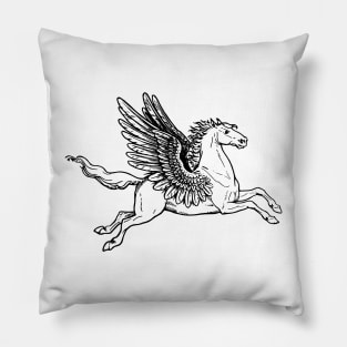 Vintage Mythical Pegasus Pillow