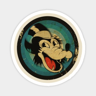 Vintage Cartoon Wolf Magnet