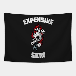 Expensive Skin Skull Dice Fire Tattoo Lover Tapestry