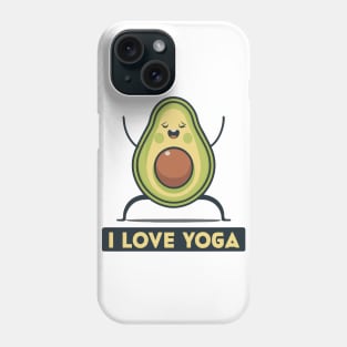 Avacado loves Yoga Phone Case