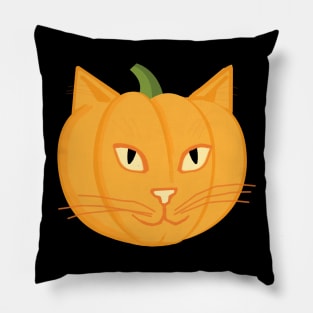 Cat 'O-Lantern Cat Face Pumpkin Jackolantern Cute Cat Pillow