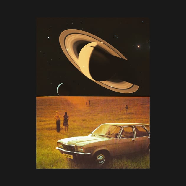 A Journey To Other Worlds - Space Collage, Retro Futurism, Sci-Fi by jessgaspar