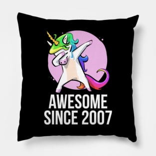 Kid 12 Yrs Old 12th Birthday Unicorn Dabbing 2007 Pillow