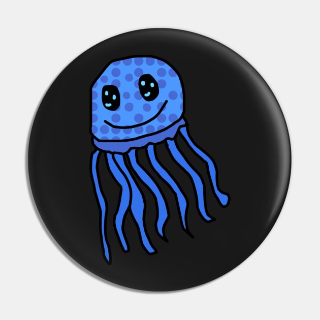 Blue Poke Dot Jellyfish Pin by Usagicollection