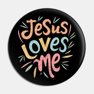 Jesus Loves Me - vintage design Pin