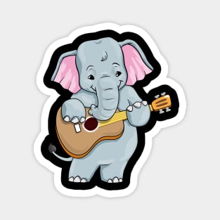 Elephant as musician with guitar Magnet