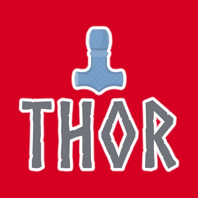 Thor Mjolnir Norse Mythology Hammer Viking Nordic by Grassroots Green