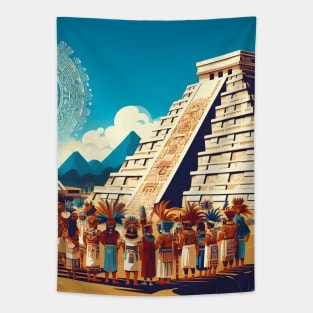 Mystical Echoes: Maya Art Revived in Vibrant Illustrations Tapestry