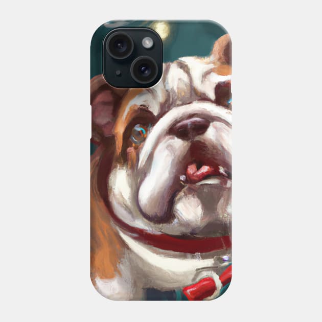 Cute Bulldog Drawing Phone Case by Play Zoo