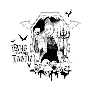 Fang fucking Tastic (black and white) T-Shirt