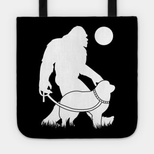 Bigfoot Walking Great Pyrenees Tote