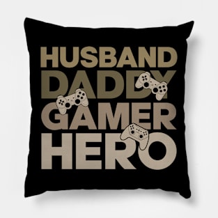 Funny Husband Daddy Gamer Father Gaming Pillow