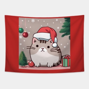 Pu-sheen Santa Kitty Tapestry