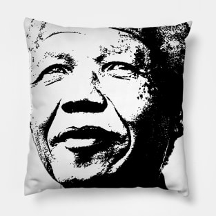 Nelson Mandela Portrait Pop Art Pillow