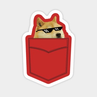 Pocket Doge with Sunglasses Magnet