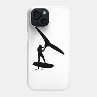 Surfer with foil wing Phone Case