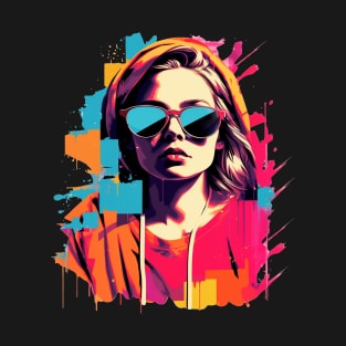 Cool Gamer Girl with Shades T-shirt T-Shirt