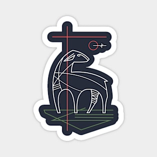 Lamb of God symbol illustration Magnet